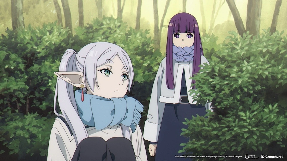 Análise dos novos visuais de Frieren, Fern e Stark para o arco das Terras do Norte na segunda temporada do anime Frieren.